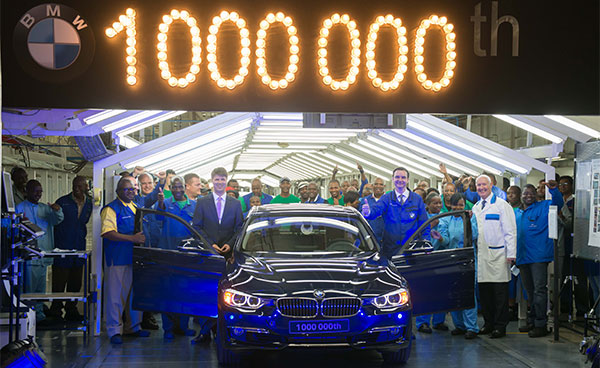 BMW Sd-Afrika feiert den 1.000.000sten produziereten BMW, ein 3er-BMW