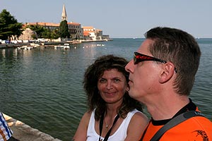 am zweiten Tag besuchten die Teilnehmer Porec, hier Christel und J�rg (�GSX-Heizer�) im Bild