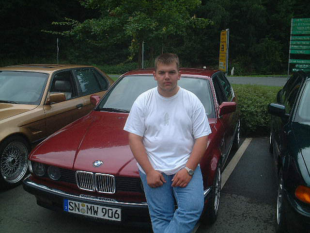 Marco Wernikowski mit seinem BMW 730i (E32)
