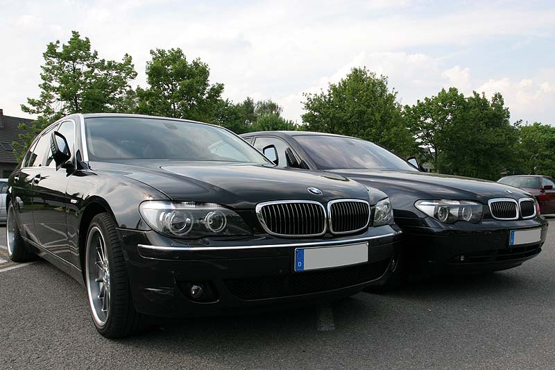 BMW 730Ld (links) und BMW 760Li, Rhein-Ruhr-Stammtisch