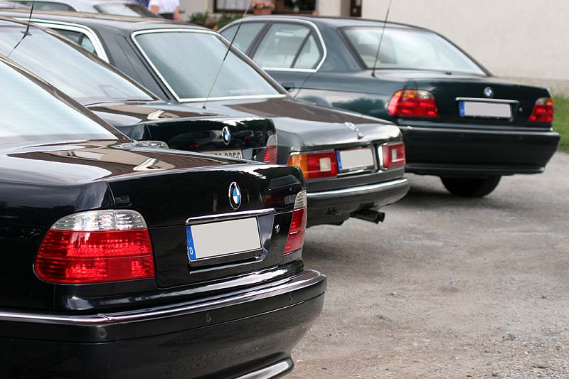 BMW 7er Reihe auf dem Rhein-Ruhr-Stammtisch im August