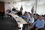 Theorieteil des Fahrertrainings im Schulungsraum der Bereitschaftspolizei in Wuppertal