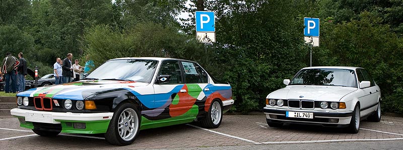 BMW 735i ArtCar von Alexander (Highliner) neben Micks (Mick) BMW740iL (E32)