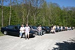 BMW 7er-Parade auf dem Herkules Parkplatz in Kassel