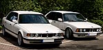 BMW 740i (E32) von Mick („Mick”) neben dem BMW 745i Executive (E23) von Bernd („E23Bernd”)