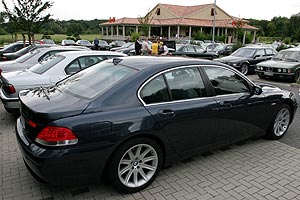 Thomas' (rengier) BMW 745i (E65) beim Rhein-Ruhr-Stammtisch in Castrop-Rauxel