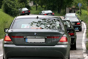 ber Landstrae auf dem Weg in die Toskana