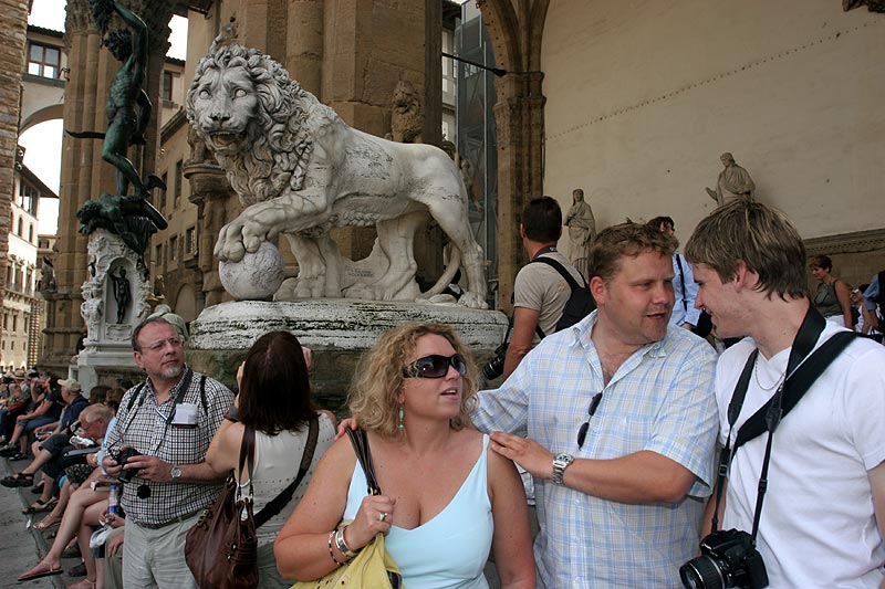 Karina, Stefan (Jippie) und Daniel (Swordy) in Florenz