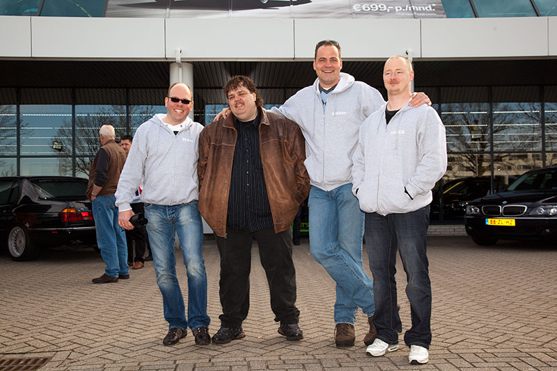 das ORGA-Team (v. l.): Rein, Lid Richard (Kawabmw7), Edwin (Homerraas) und Frans (Frans-E32)