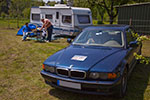 Theo ('amnat') kam mit seinem BMW 728i (E38, mit Autogas) und Wohnwagen nach Eigeltingen