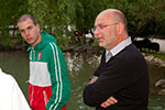 Jean-Marie ("'speltz', rechts) mit seinem Sohn in Eigeltingen, angereist aus Luxembourg