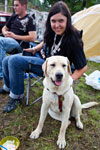 Ann-Kristin ('Rakete') mit ihrem Hund 'Raketen-Paula'