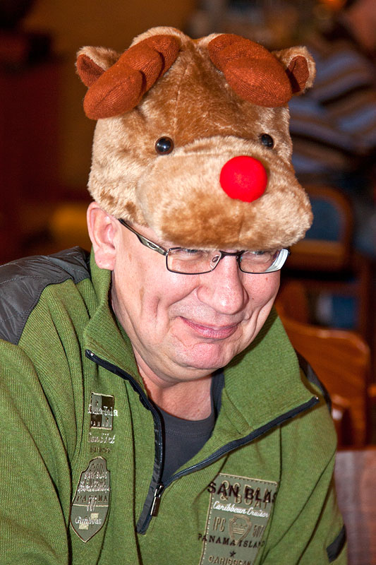 Ingo ('BlackPearl') mit weihnachtlicher Kopf-Bedeckung vom Klner Weihnachtsmarkt