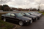 Stammtisch-Parkplatz vor dem Café del Sol in Castrop-Rauxel im Januar 2012