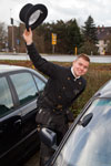 Alain ('Alien') auf dem Stammtisch-Parkplatz