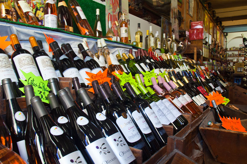 Weinhandel in Nizza
