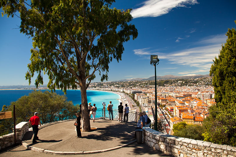 Colline du Chateau overlook in Nizza, der wohl schnste Aussichtspunkt der Stadt