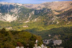 Aussichtspunkt auf den Gorges du Loup im Hinterland von Nizza zwischen Gourdon und Pont sur Loup.