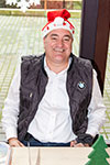 Stammtisch-Organisator Rudi ('rednose') mit Weihnachtsmütze beim Rheinischen 7er Stammtisch