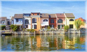 Fjord-Reihenhuser auf der Insel Albarella