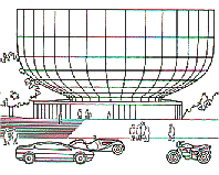 schematic version of the BMW Museum in Munich