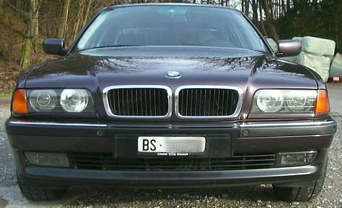 BMW 7er (E38), Vorderansicht vor dem Facelift