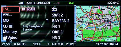 BMW 7er (E65/E66), iDrive Entertainment Menü