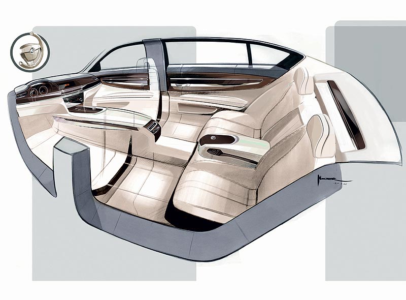 Die neue BMW 7er Reihe, Design Skizze, Nader Faghihzadeh (Interieur Design)