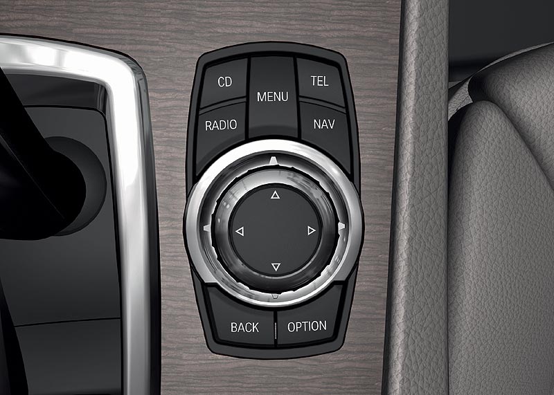 BMW 7er, iDrive Controller, mit Direktwahltasten
