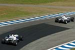 Nick Heidfeld und Robert Kubica beim F1-Rennen in Brasilien