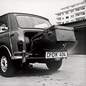 Vergrößerung des Kofferraums beim Austin Cooper S, 1966