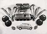 Mini Cooper Motorteile aus den Sechzigern