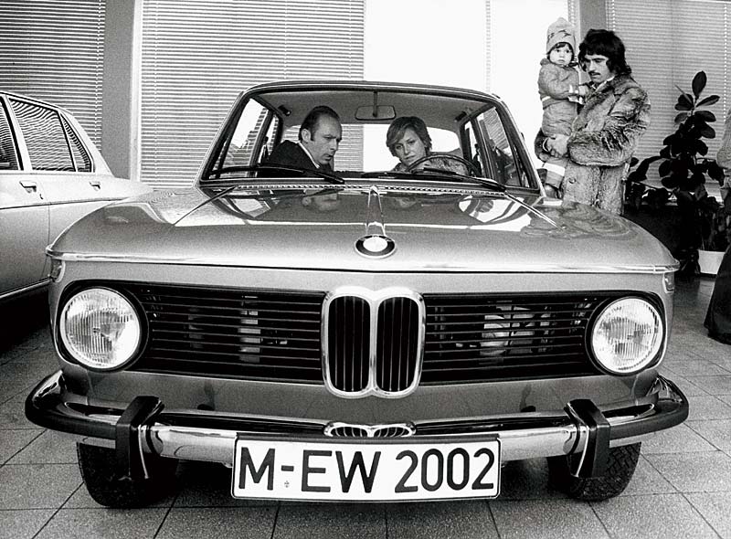 Der Fuballspieler Gerd Mller und sein BMW 2002