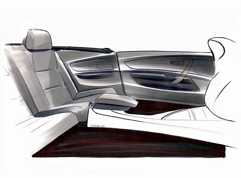 BMW 1er Cabrio, Designskizze Interieur