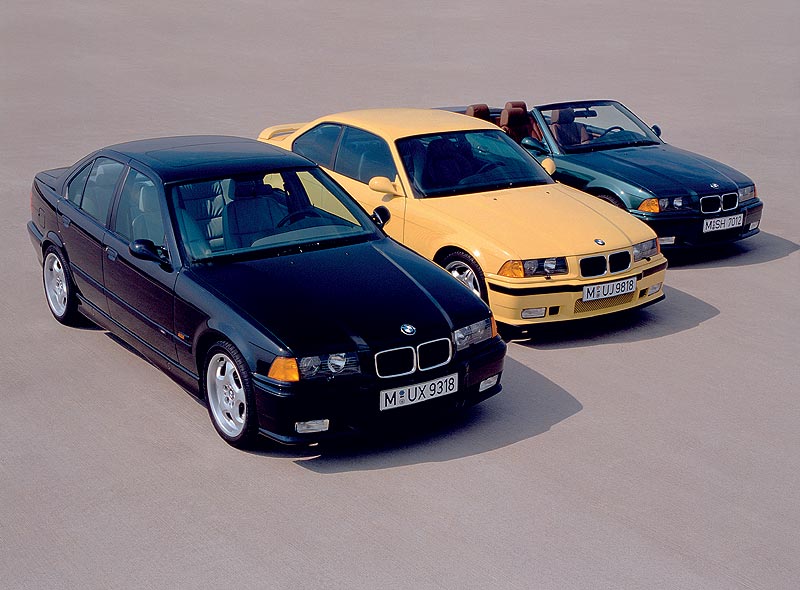 BMW M3, Modell E36, Limousine, Coupé, Cabrio