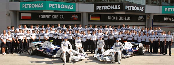 BMW Sauber F1-Team in Sepang, Malaysia