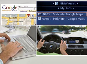 Google Maps und BMW arbeiten zusammen