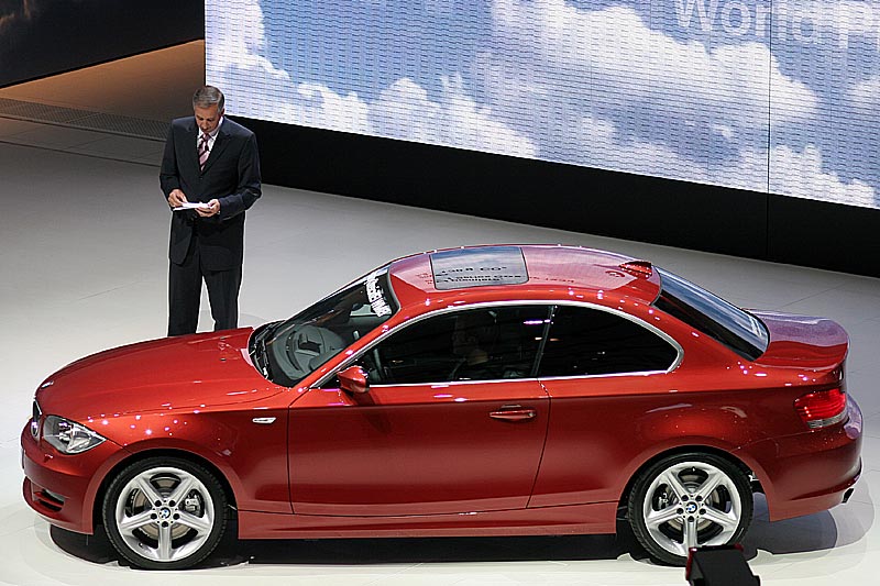 Dr. Draeger, BMW Vorstandsmitglied, stellte das neue 1er Coup von BMW vor