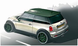 Der einmillionste MINI läuft im Werk Oxford vom Band, Grafik aus dem Designprozess