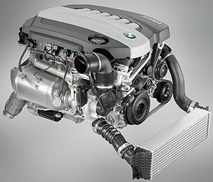 BMW 6-Zylinder-Dieselmotor mit Aluminium-Kurbelgehuse und 1800 bar Piezo-Einspritzung
