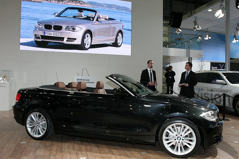 Prsentation des neuen BMW 125i Cabrios whrend der Presse-Konferenz