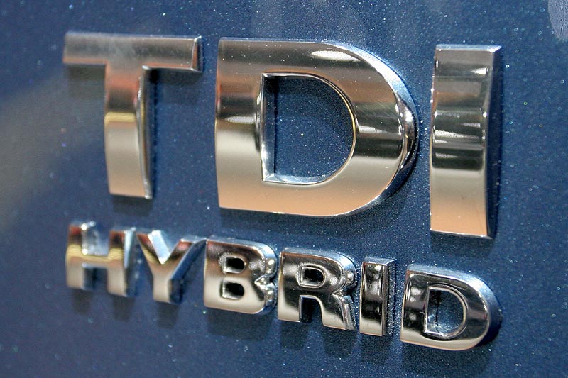 VW Golf TDI Hybrid, Typschild