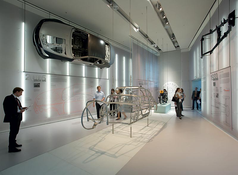 Ausstellungsraum Leichtbau im BMW Museum Mnchen