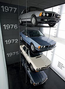 Baureihenturm im BMW Museum München