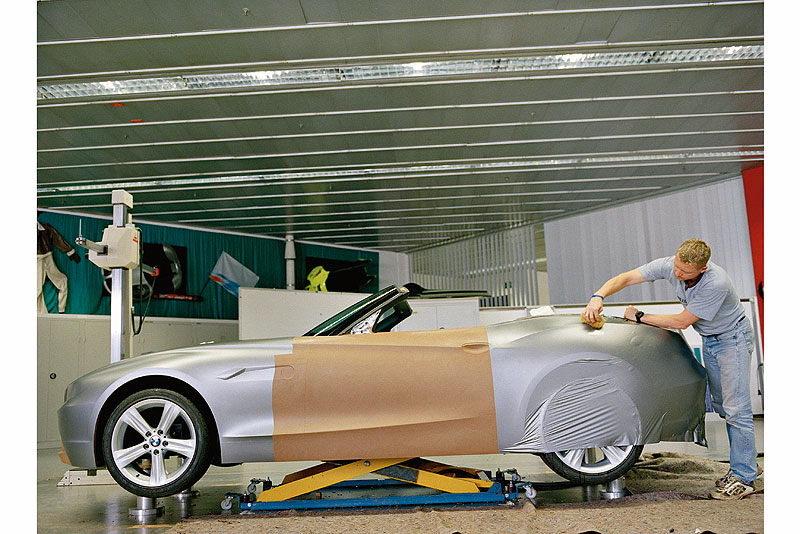 BMW Z4 Roadster, Modelleur am Claymodell