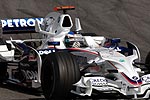 Nick Heidfeld beim F1-Training in Barcelona, Spanien
