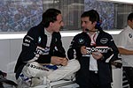 Robert Kubica mit seinem Renn-Ingenieur