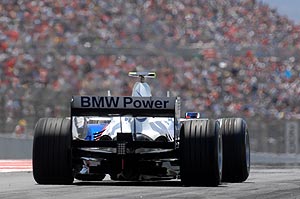 Robert Kubica auf dem Circuit de Catalunya, in Barcelona, Spanien