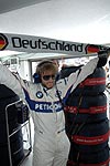 Nick Heidfeld mit Deutschland-Banner
