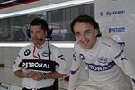 Robert Kubica mit seinem Renn-Ingenieur in Magny Cours
